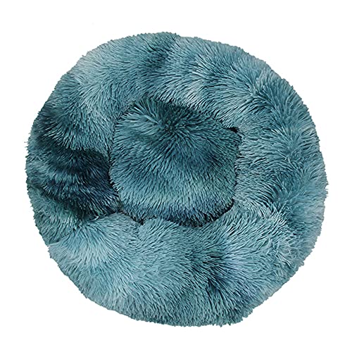 Decdeal Hundebett Tierbett Katzenbett Haustierbett für Hunde Katzen Plüsch-Donut-Haustierbett für Hunde Katzen weich Zottelig und Warm für Den Winter 100cm 120cm von Decdeal