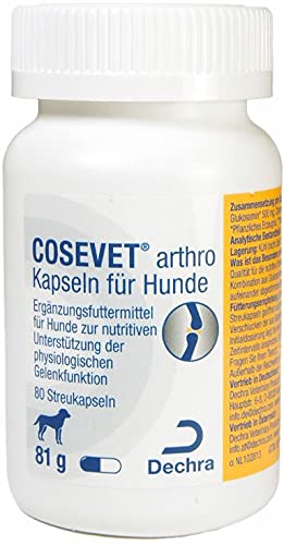 Dechra - COSEVET arthro Kapseln - Ergänzungsfuttermittel für Hunde - 80 Kapseln von Dechra