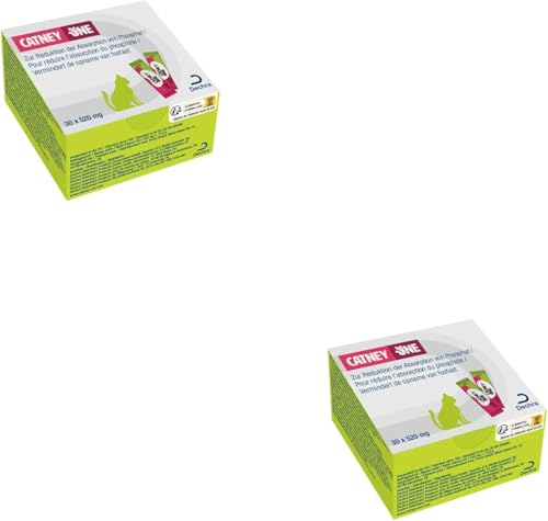 Dechra Catney One | Doppelpack | 2 x 30 x 520 mg | Ergänzungsfuttermittel für Katzen | Zur Unterstützung der Nierenfunktion bei chronischer Niereninsuffizienz | Mit Maltodextrin von Dechra