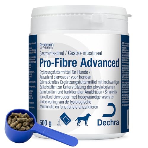 Dechra Protexin Pro-Fibre Advanced | 500 g | Ergänzungsfuttermittel für Hunde | Mit Präbiotika, Probiotika & Ballaststoffen | Zur Unterstützung der Darmflora & der Verdauung von Dechra