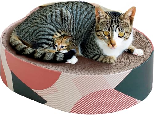 Kratzbrett für Katzen Nala Stadion 43,5 x 34 x 10 cm Kratzpappe Kratzmatte Krallenpflege von DecoHomeTextil Heimtextilmanufaktur