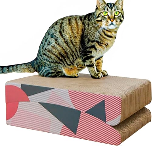 Kratzbrett für Katzen Sarabi Liegeoase 40 x 25 x 15 cm Kratzpappe Kratzmatte Krallenpflege von DecoHomeTextil Heimtextilmanufaktur