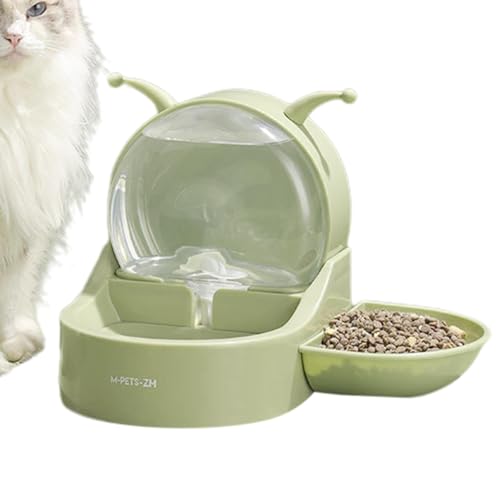 Automatischer Katzen-Wasserspender, schneckenförmiger Katzen-Wassernapf, 2,2 l großes Fassungsvermögen, Bewässerungsspender für kleine große Haustiere, Schwerkraft-Futterspender und Tränke-Set it Tie von Decorhome