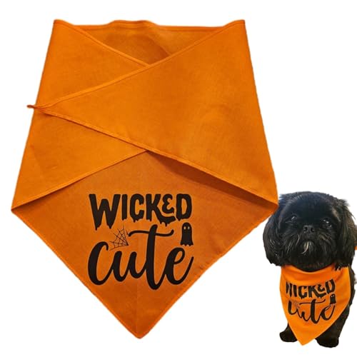 Decorhome Halloween-Hunde-Bandanas,Halloween-Bandanas für Hunde | Haustier-Halstuch, Hundelätzchen - Bequemes, atmungsaktives Haustier-Halstuch, Halloween, für mittelgroße und große Hunde, Haustiere, von Decorhome