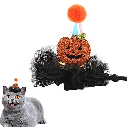 Decorhome Halloween-Hundemütze,Haustier-Kostüm-Bandana-Mütze | Halloween-Halloween-Haustierhut mit Fledermaus-Kürbis-Muster, weiches Hunde- und Katzen-Kostüm für Katzenhaustiere von Decorhome