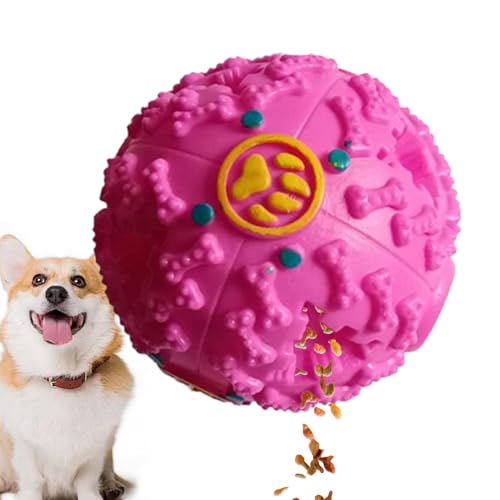 Decorhome Hunde-Puzzleball, Wackelball-Hundespielzeug - Lebensmittel-Kaubälle - Interaktive Slow-Feeder-Bälle, kreatives Beißball-Spielzeug mit Kichergeräusch zum Reinigen der Zähne von Decorhome