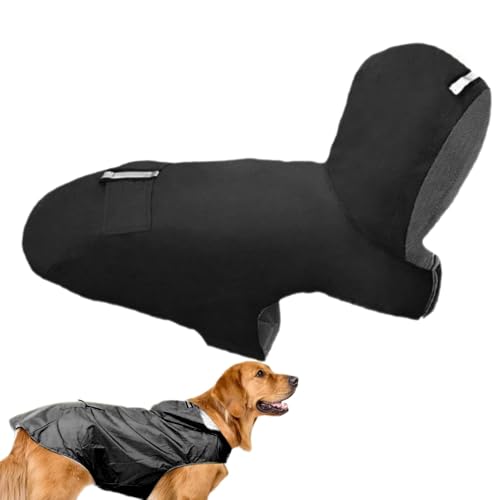 Decorhome Hunde-Regenjacke – Wasserdichter, Reflektierender Welpen-Regenmantel Mit Kapuze | Leichte Winddichte Slicker-Poncho-Hundejacke Für Kleine Bis Große Hunde | Haustier-Regenmantel Für Tägliches von Decorhome