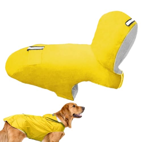 Decorhome Hunde-Regenjacke – Wasserdichter, Reflektierender Welpen-Regenmantel Mit Kapuze | Leichte Winddichte Slicker-Poncho-Hundejacke Für Kleine Bis Große Hunde | Haustier-Regenmantel Für Tägliches von Decorhome