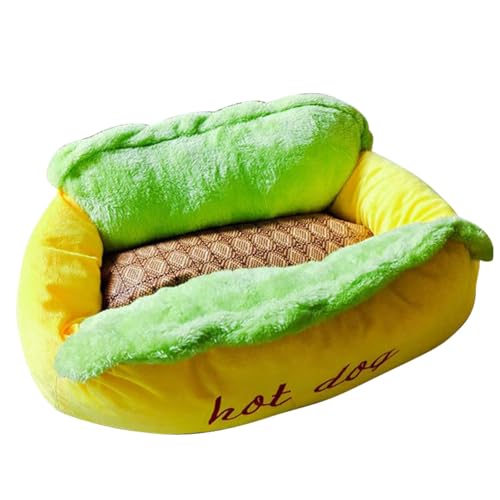 Decorhome Hundebett für den Winter,Hundebett gefüllt, Warmes Winterbett für Katzen und Hunde in Hotdog-Form, Haustierwaschbares Möbel-Ruhe-Schlafkissen, rutschfest, für Arbeitszimmer, Wohnzimmer, von Decorhome