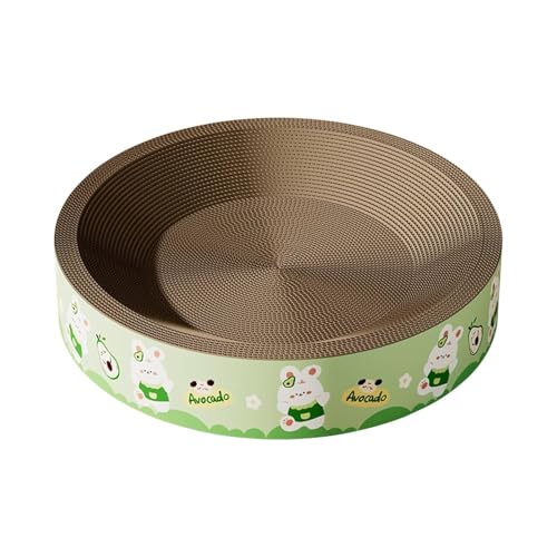 Decorhome Katzenkratzer aus Pappe,Katzenkratzer, Katzen-Kratzspielzeug aus Pappe, Rundes Katzenkratz-Loungebett für kleine, mittelgroße Katzen und Haustiere von Decorhome