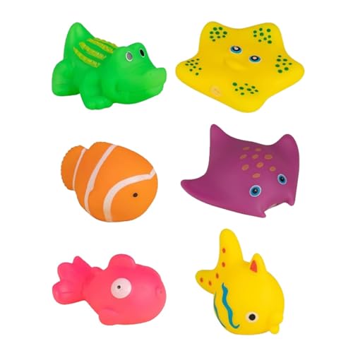 Decorhome Schwimmendes Pool-Quietschspielzeug – 6 Stück Katzenfischspielzeug Wasser | Badespielzeug Für Welpen Und Katzen | Indoor-Kätzchen-Haustier-Schwimmspielzeug | Gelangweiltes Haustier-Wasserspi von Decorhome