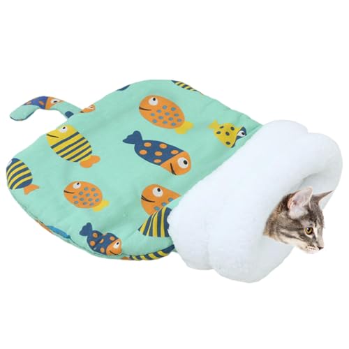 Decorhome Wärmendes Katzenbett – Kuschelsack Für Kätzchen | Haustier-Versteck Zum Schlafen, Kuscheln | Katzen-Sicherheits-Wärmehöhle Für Hunde, Welpen, Haustiere | Gemütlicher -Winter-Warmer Hau von Decorhome