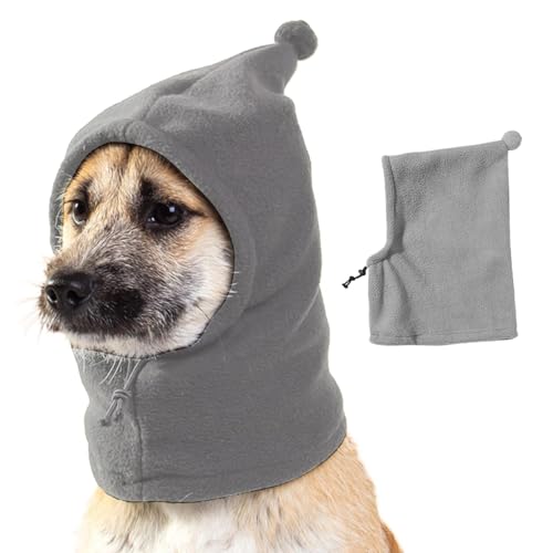 Decorhome Wintermütze für Hunde, beruhigende Hundehaube | Weiche und Bequeme Hundemützen mit Lärmschutz,Dicker und Warmer Wintermützen-Hundeohrschutz zum Wandern und Camping von Decorhome