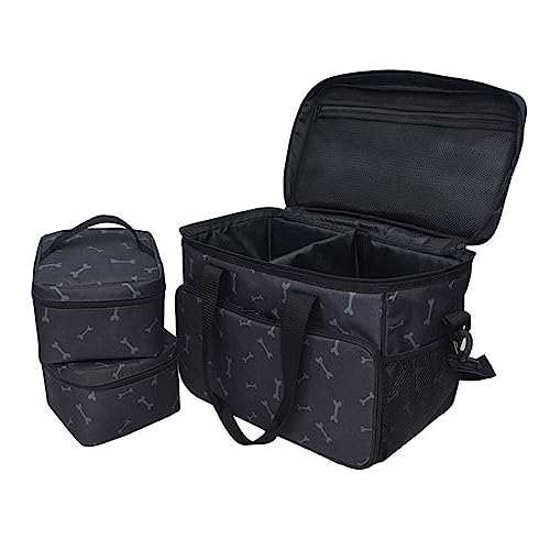 Hunde-Reisetasche, 3-teiliger Aufbewahrungs-Organizer-Rucksack Mit Multifunktionstaschen, 600D-Oxford-Stoff, 1 Großes Und 2 Kleine Unverzichtbare Katzen- Und Hunde-Reisesets, Haustier-Reisetasche von Decorhome