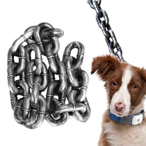 Hundeleinenkette – 2M Hundeleine Hundeleinenkette | Hundeseil Aus Metall | Robuste, Strapazierfähige Anti-Biss-Hundetrainingsleinen | Große Eisenkettenleine Heimtierbedarf | Kausichere Haustierleine Z von Decorhome