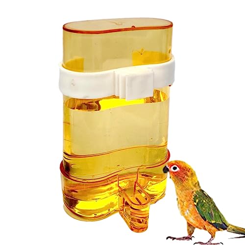 Vogelwasserspender, 200 Ml, Transparent, Automatischer, Hygienischer Vogelfutternapf, Auslaufsicher, Sicher, Harmloser Vogelwasserspender Mit Clip, Keine Verschwendung, Automatische Wasserfluss-Futter von Decorhome