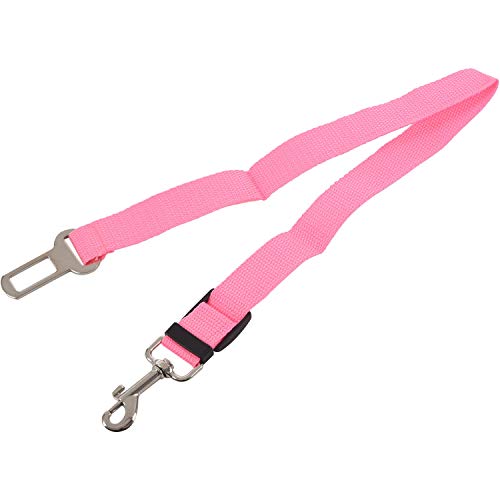 Decqerbe 2 Packungen Einstellbare Haustier Hund Katze Auto Sicherheitsgurt FüHrt Fahrzeug Sicherheitsgurt Gurt, Aus Nylon Fabric- Rosa von Decqerbe