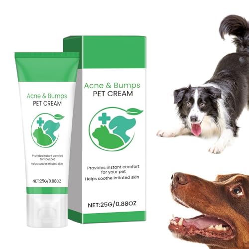 Beruhigende Hautcreme für Hunde, beruhigt, spendet Feuchtigkeit, unterstützt das Nachwachsen von Hundehaaren, schützende Barriere, Heilbalsam, 25 g Haustier-Lotion für Hunde, Katzen, Welpen von Deewar