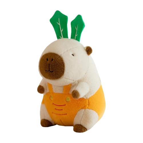 Deewar Capybara-Tier – 6,69 Zoll Capybara-Plüschspielzeug | Gemütliches Capybara-Plüschkissen, Hervorragende Qualität Im Karotten-Outfit, Capybara, Stofftier Für Kinder, Heimdekoration von Deewar