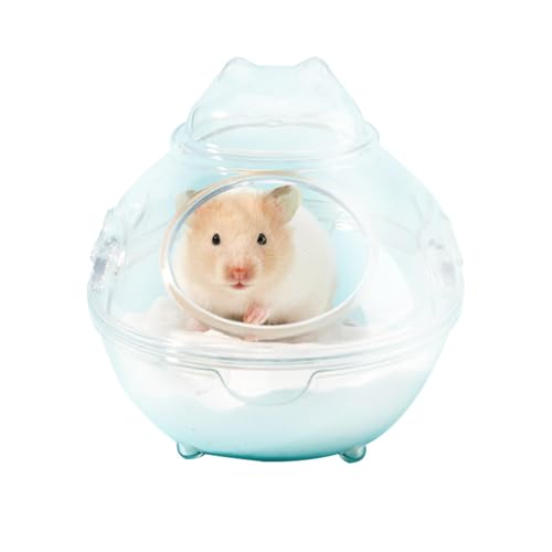 Deewar Hamster-Staubbad, Hamster-Sandbad-Box - Transparentes Hamsterbad Sandkasten Hamsterbad | Waschbare Hamster-Badewanne, Badebox für Kleintiere, Toilette, Rennmäuse, Badezimmer, Hamster von Deewar