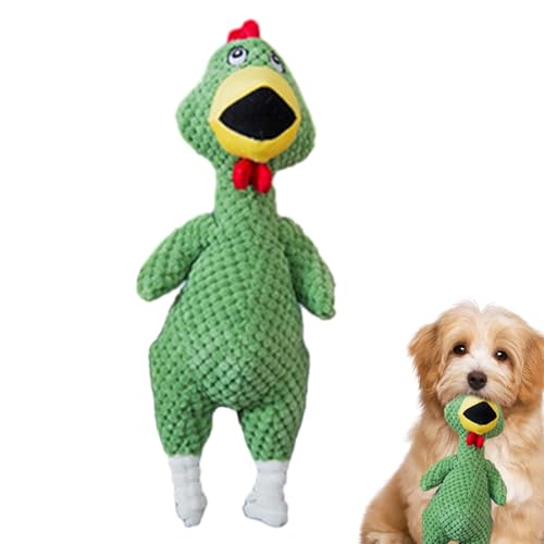 Deewar Hundespielzeug mit quietschendem Huhn, Hundespielzeug mit schreiendem Huhn - Quietschspielzeug für Hunde,Kauspielzeug für Hunde im schreienden Huhn-Design, Robustes, quietschendes Kauspielzeug von Deewar