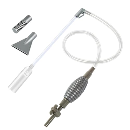 Deewar Siphon-Pumpe, hoher Siphon-Handpumpe, tragbarer manueller Auto-Kraftstoff, Siphon-Staubsauger-Kiesreiniger, Handwasserwechsler für Aquarium, Schildkrötenbecken von Deewar