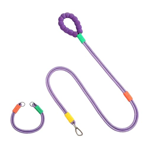 Hundehalsband – Welpenhalsband und Zugseil-Set | Verstellbares Hundehalsband-Set, Seil, Hundehalsband und Seil-Set, Kombination, niedliche Haustierhalsbänder mit Leine, Haustierhalsband für von Deewar