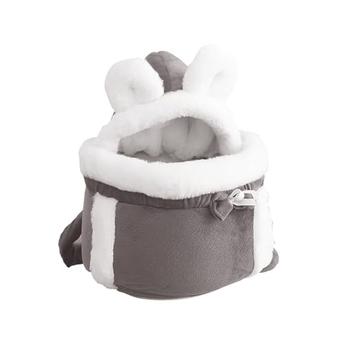 Katzentasche, Doppeltasche, süße Katzen-Reisetasche, verstellbar, Samt, gemütlich, bequem, haarbeständig, Haustier-Reisetasche, warmer Kätzchen-Reiserucksack für kleine Hunde und Indoor-Katzen von Deewar