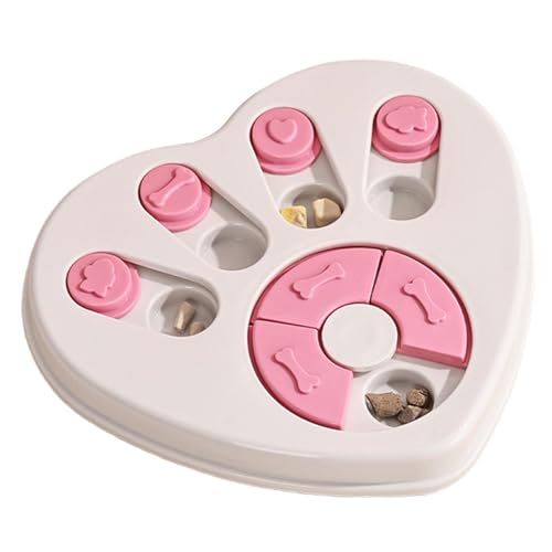 Pet Slow Feeder - Slow Feeding Hundenapf | Slow Feeder Hund Futternapf Labyrinth | Interaktives Hundespielzeug Hundenapf, Anti-Ersticken Puzzle Feeder Hund Futternäpfe Herzform für Hunde & Katzen von Deewar