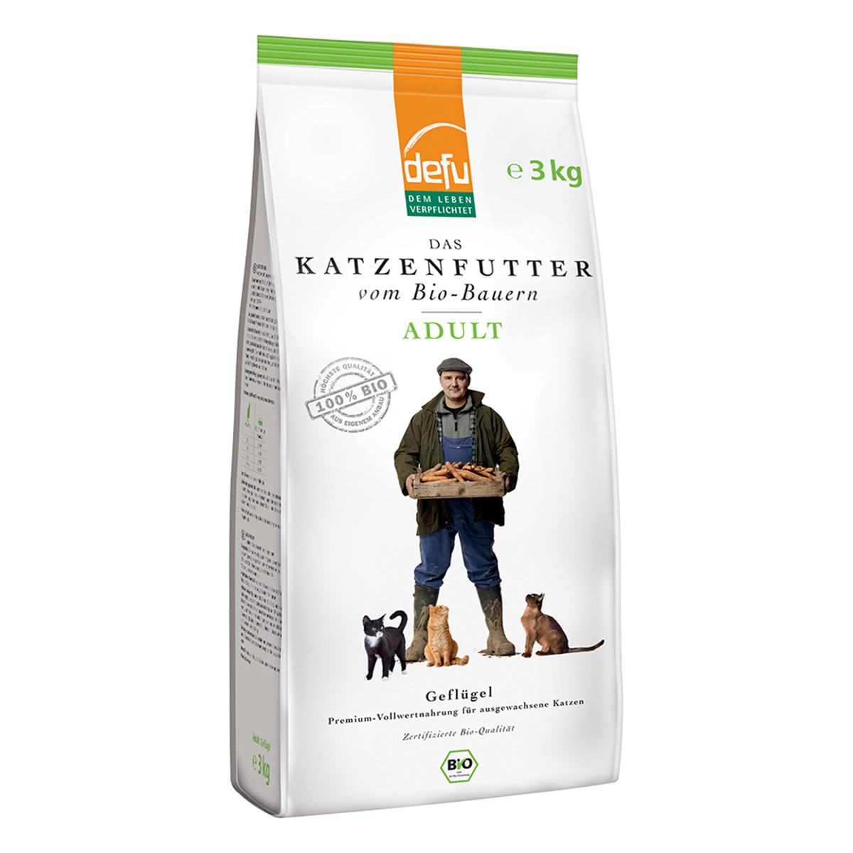 Defu Katze Adult Bio-Geflügel Trockenfutter 3kg von Defu