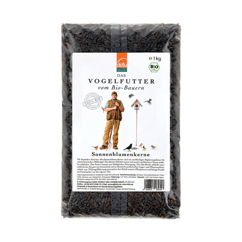 Defu Wildvögel Bio-Sonnenblumenkerne 1kg von Defu