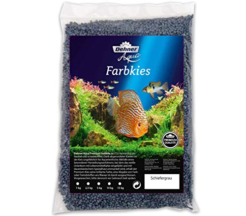 Dehner Aqua Aquarienkies, Körnung 2 - 3 mm, 5 kg, schiefergrau von Dehner