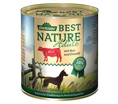 Dehner Best Nature Hundefutter Adult, Rind und Reis mit Distelöl, Probiergröße, 400 g von Dehner