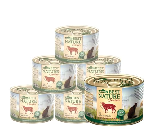 Dehner Best Nature Katzenfutter Senior, Lamm und Weizenkleie, 6 x 200 g (1.2 kg) von Dehner