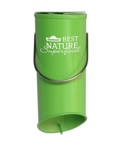 Dehner Best Nature Kleintierzubehör Superfood Block-Halter, Ø 6.2 cm, Höhe 18 cm, Metall, grün von Dehner