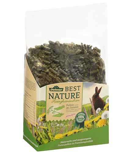 Dehner Best Nature Nagerfutter Adult, Zwergkaninchenfutter Pellets, 3 kg von Dehner