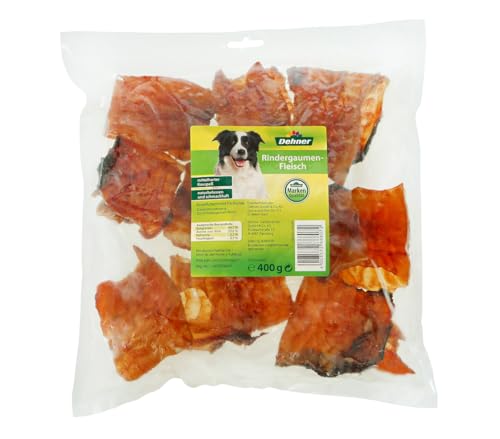 Dehner Lieblinge Hundesnack, Hundeleckerli getreidefrei / zuckerfrei, Kausnack für Hunde, Rindergaumenfleisch, 400 g von Dehner