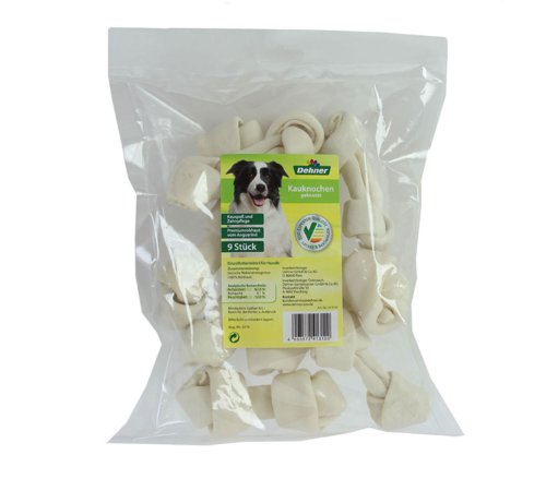 Dehner Lieblinge Hundesnack, Leckerli 100 % natürlich, Kauknochen für Hunde, Rinderhaut, 9 Stück (100 g) von Dehner