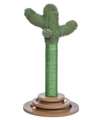 Dehner Lieblinge Kratzbaum Cactus, Katzenbaum stilvoll/abwechslungsreich, Kletterbaum für Katzen, ca. Ø 32 cm, Höhe 60 cm, grün von Dehner