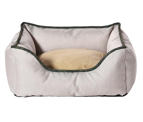 Dehner Lieblinge Kuschelbett Beanie, Hundebett/Katzenbett pflegeleicht, ca. 47 x 37 x 17 cm, Größe XS, aus recycelten Materialien, Oxford/Polypropylen, beige von Dehner