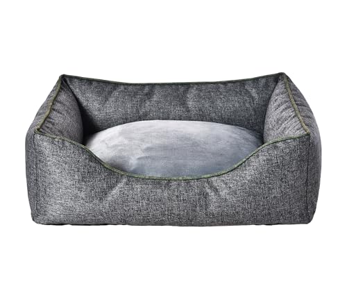 Dehner Lieblinge Kuschelbett Cleo, Hundebett/Katzenbett standfest, ca. 47 x 37 x 17 cm, Größe XS, aus recycelten Materialien, Oxford/Polypropylen, grau von Dehner