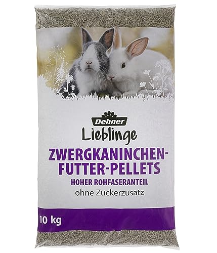 Dehner Lieblinge Nagerfutter, Zwergkaninchenfutter-Pellets, hoher Rohfaseranteil, 10 kg von Dehner