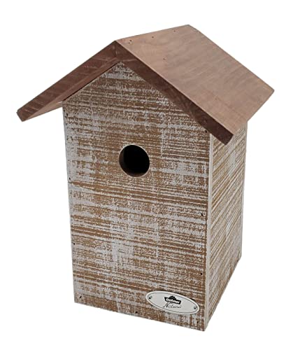 Dehner Natura Premium Wildvogel Nistkasten San Marino, Vogelhaus / Vogelnistkasten für Wildvögel, robust/zum Aufhängen, ca. 17.5 x 25 x 18 cm, Kiefernholz, braun von Dehner