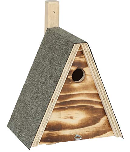 Dehner Natura Premium Wildvogel Nistkasten Domingo,Vogelhaus / Vogelnistkasten für Wildvögel, robust, ca. 20 x 20 x 17 cm, 27 mm Flugloch, Fichtenholz, braun von Dehner