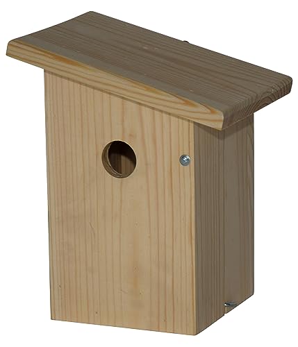 Dehner Natura Wildvogel Nistkasten Jonna, Vogelhaus / Vogelnistkasten für Wildvögel, robust, ca. 19 x 24 x 16 cm, aus FSC - zertifiziertem Kiefernholz, natur von Dehner