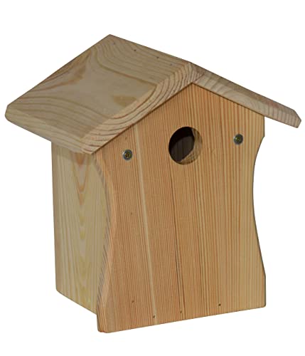 Dehner Natura Premium Wildvogel Nistkasten Smilla, Vogelhaus / Vogelnistkasten für Wildvögel, robust, ca. 19.5 x 22.5 x 16.5 cm, aus FSC - zertifiziertem Kiefernholz, natur von Dehner