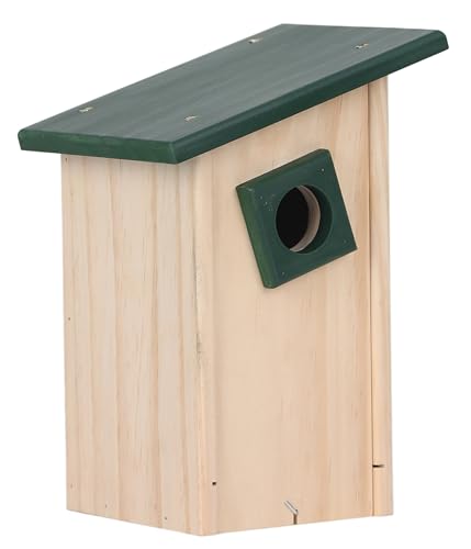 Dehner Natura Wildvogel Nistkasten Tacuato, Vogelhaus nachhaltig/robust, hochwertiger Brutkasten für Vögel, ca. 18.5 x 27 x 16 cm, aus FSC®-zertifiziertem Kiefernholz, braun/grün von Dehner