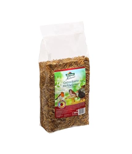 Dehner Natura Premium Wildvogelfutter, Wildvogelsnack, Getrocknete Mehlwürmer, Ganzjahresfutter proteinreich, hochwertiges Vogelfutter für Wildvögel, 500 g von Dehner