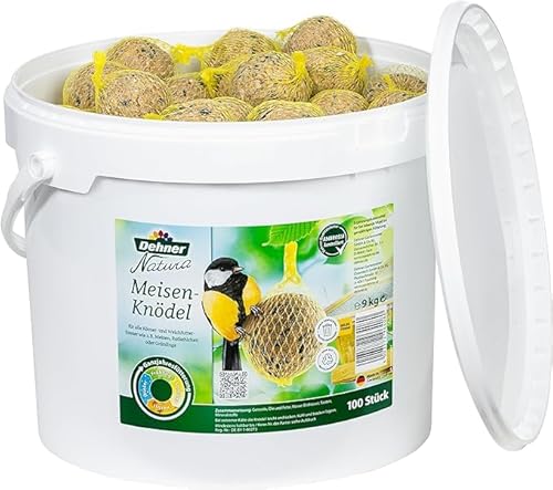 Dehner Natura Wildvogelfutter, Meisenknödel, mit Netz, 100 Stück (10 kg) & Natura Wildvogelfutter, Streufutter, 2.5 kg von Dehner