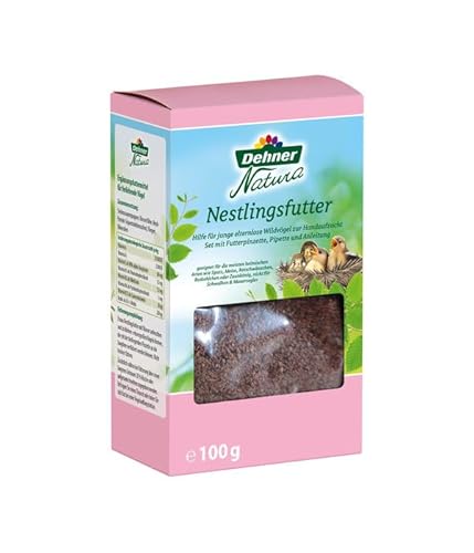 Dehner Natura Premium Wildvogelfutter, Nestlingsfutter, Ganzjahresfutter zur Aufzucht proteinreich, hochwertiges Vogelfutter für elternlose Wildvögel, 100 g von Dehner